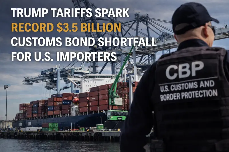 Trump Tariffs Trigger Record $3.5 Billion Customs Bond Shortfall for U.S. Importers