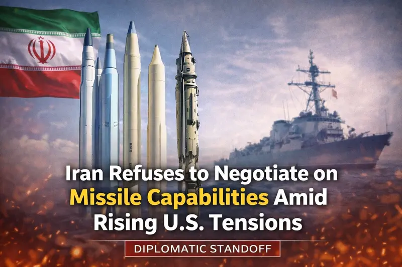 🇮🇷 Iran Refuses to Negotiate on Missile Capabilities Amid Rising U.S. Tensions