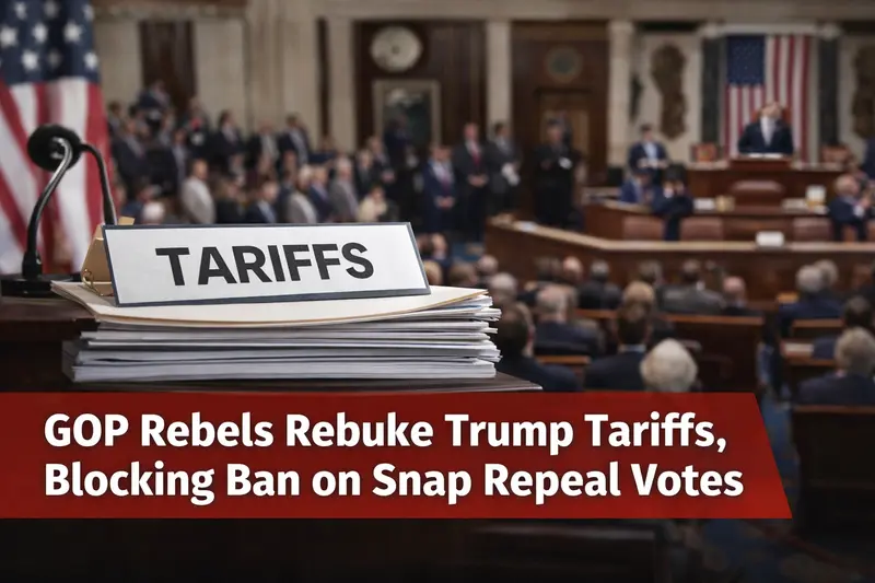 GOP rebels rebuke Trump tariffs, blocking ban on snap repeal votes