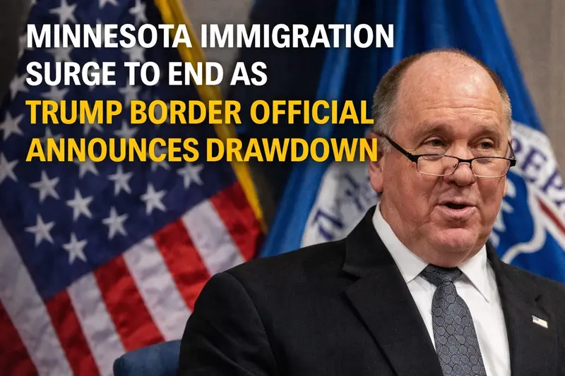 Minnesota Immigration Enforcement Surge to End as Trump Border Official Announces Drawdown